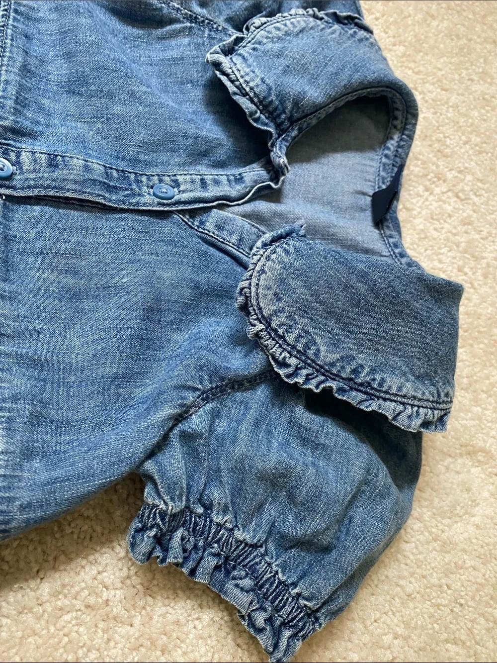 GAP Blue cotton chambray Denim Button-Front Casual Dress size 4T